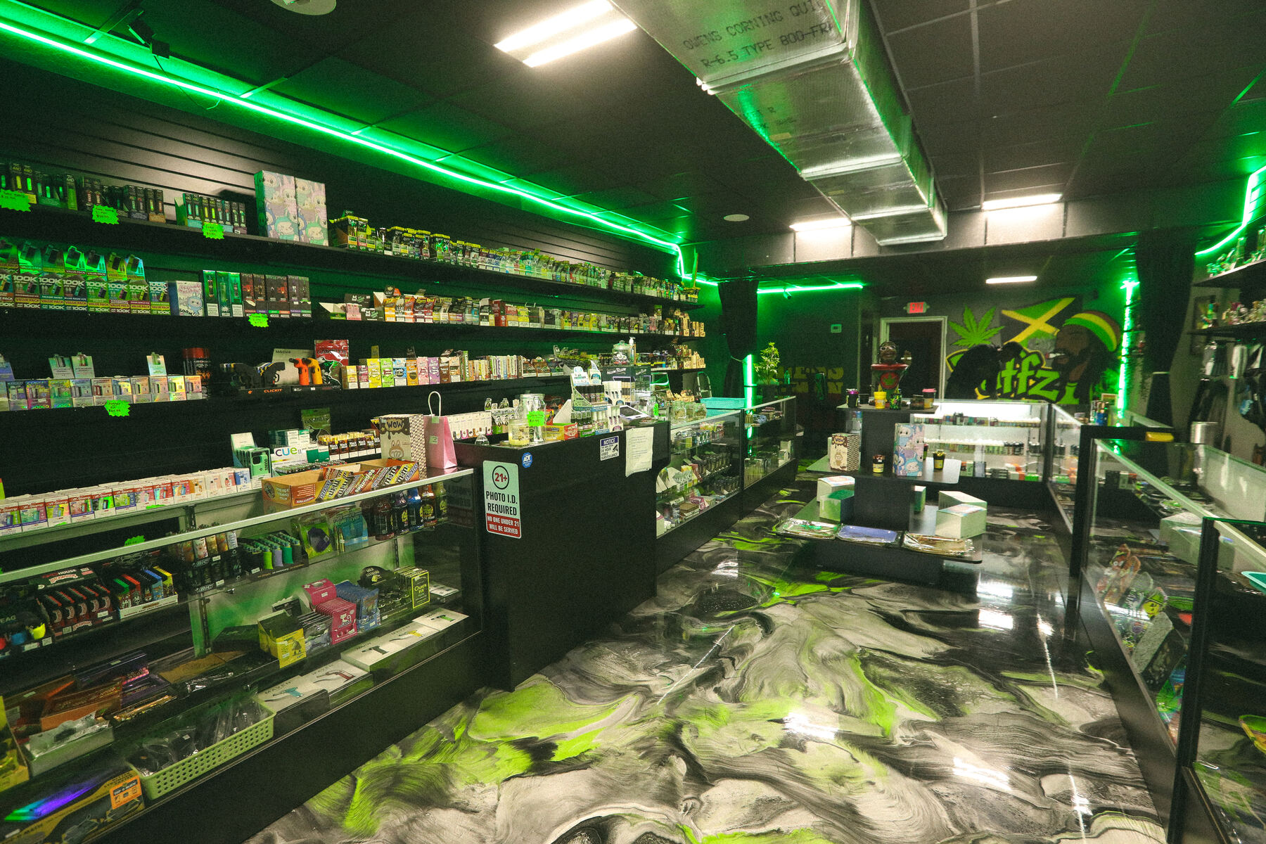 PUFFZ Smoke Shop Tampa shelves